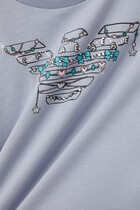 Bows and Hearts Logo Print T-shirt